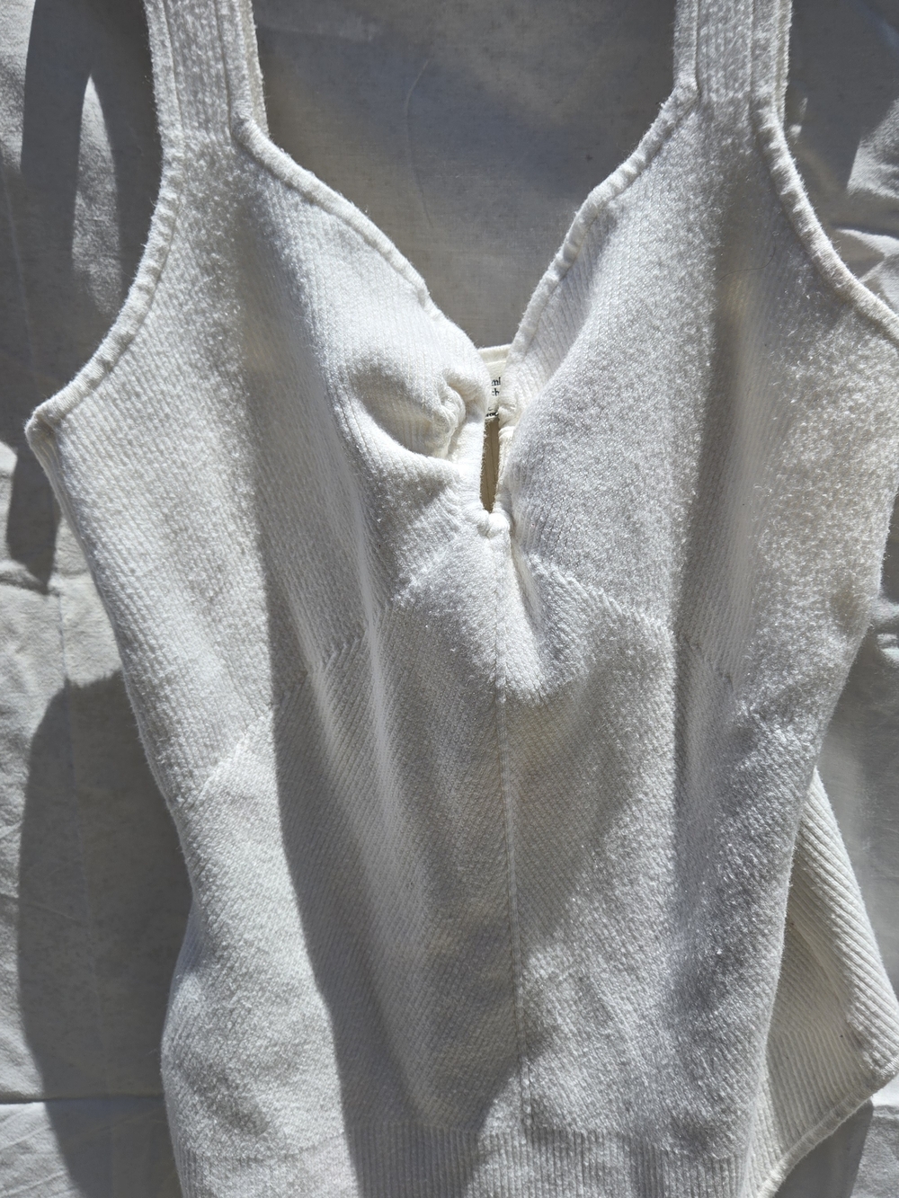 Abercrombie & Fitch White Ribbed Body Suit - Picture 3 of 4